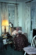 Julia (Judy) Kish Dorrough and Kitrina the cat at home